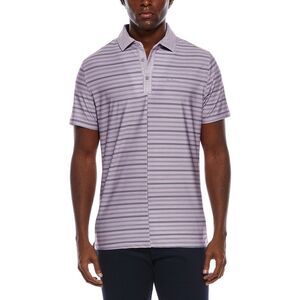 Ben Sherman Mens Stripe Colorblock Tech Polo Shirt, Purple